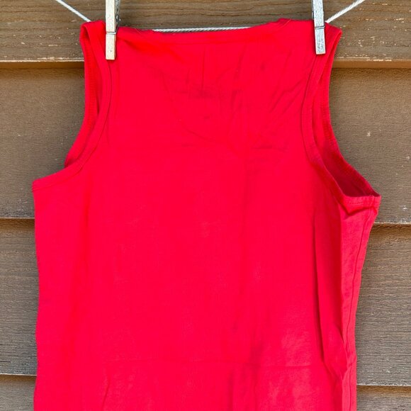 Girls Red American Flag Heart Tank Top Sleeveless Cotton Blend Size S Patriotic - Picture 6 of 7